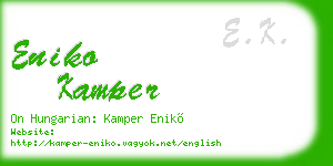 eniko kamper business card