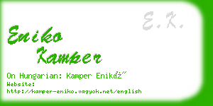 eniko kamper business card